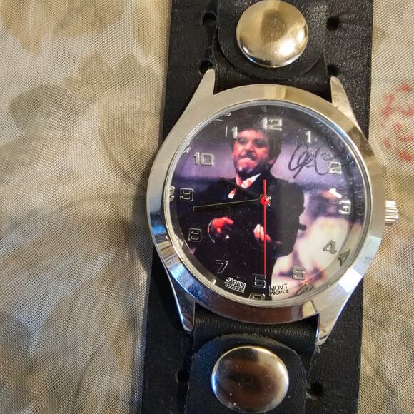 Beyond America Men's Black Leather Scarface Watch - Picture 2 of 4